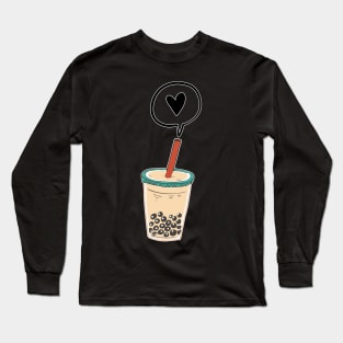 Bubble Tea Love - Anime Kawaii Bubble Tea Long Sleeve T-Shirt